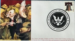 GG (Gary Gozemba) Cachet Inauguration Day 2009 Baracke Obama Hillary Clinton  - Bild 1 von 1