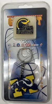 University of Michigan Wolverines Trading Pin And Keychain Official Licensed - Image 1 of 3