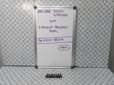 Suzuki GSXR1000 2007 2008 OEM pernos de cabezal de escape 07130-0825A Foto 1 de 4