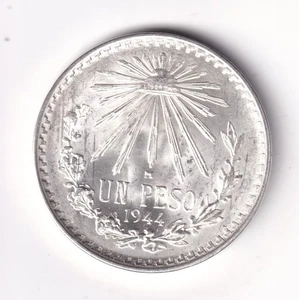 MEXICO 1 peso plata 1944 sin circular ESTADOS UNIDOS MEXICANOS una preciosidad - Imagen 1 de 2