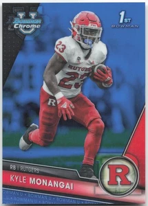2023 Bowman University Chrome #163 Kyle Monangai rifrattore blu #/199 - Foto 1 di 2
