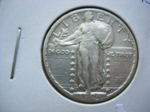 1924-S EF KEY DATE STANDING LIBERTY SILVER QUARTER - L1436 - Picture 1 of 2