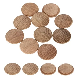 20 Piezas Tapones de Botón de Madera, 28mm/1.1" Roble Madera Dura Tornillo Agujero Enchufe para Muebles - Imagen 1 de 6