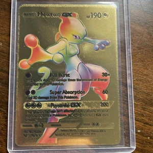 Pokémon TCG Mewtwo GX Secret Rare 76/73 Gold Foil - Picture 1 of 2