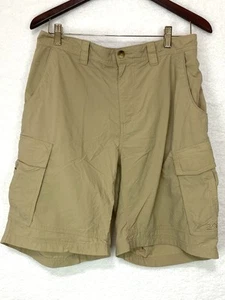 REI Sahara Cargo Hiking Shorts Men's Large beige Nylon Outdoors Camping Stretch - Picture 1 of 10