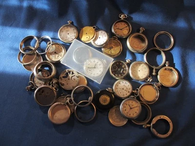 RELOJES DE BOLSILLO DÓLAR RELOJERO FINCA REPUESTOS CAJAS 4 PIEZAS REPARACIÓN INGRAHAM +++ Foto 1 de 4