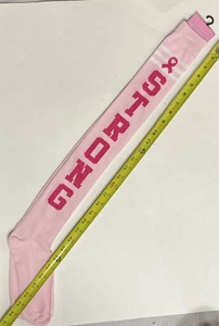 Cancer Awareness knee high socks "Pink Ribbon 🎗️ STRONG" By Every Thing Legwear - Picture 1 of 2