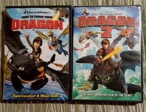 How to Train Your Dragon 1 2010 & How To Train Your Dragon 2 DVD Lot DreamWorks  - Picture 1 of 11