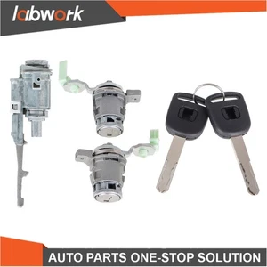 Labwork Ignition Switch 2 Door Lock Cylinder+2 Key For Honda Civic 1998-2009 - Picture 1 of 8
