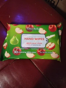 2 salviette a mano Ashley Belle mela pera chiodi di garofano 30 pezzi senza alcool ipoallergeniche - Foto 1 di 2