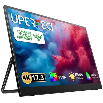 4K Portable Monitor UPERFECT 17.3" Gaming Monitor 3840x2160 HDMI USB C UHD - Image 1 of 4