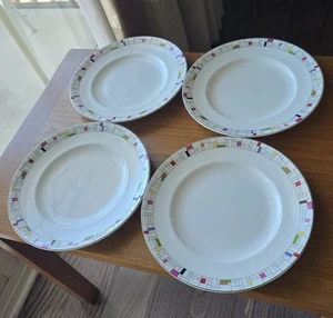 SET OF 4 LENOX KATE SPADE GRAMERCY PARK ACCENT LUNCHEON PLATES 3 SETS AVAILABLE - Picture 1 of 10