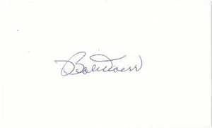 BOBBY DOERR Autographed Signed 3x5 Index Card Boston Red Sox COA - Picture 1 of 1