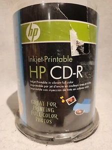 HP Inkjet Printable CD-R 52x 700MB 100 Pack White Matte Print Area - Picture 1 of 2
