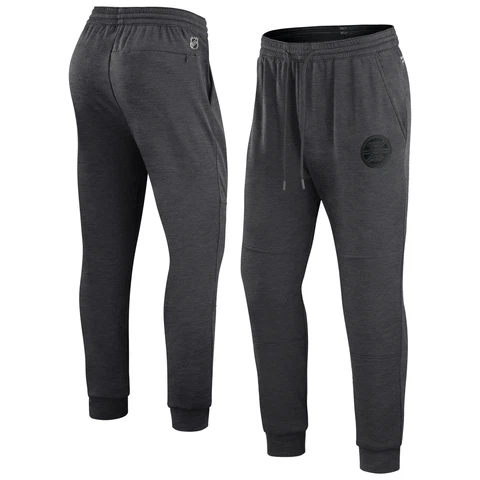 Men's Fanatics Branded Heather Charcoal Boston Bruins Authentic Pro Road Jogger Cover