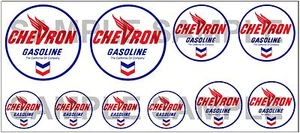 1:43 O SCALE CHEVRON SIGN BOXCAR GAS STATION TANKER TRUCK DIORAMA DECALS  - Picture 1 of 1