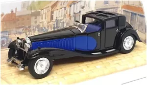 Matchbox Appx 12cm Long Diecast YY45 - Bugatti Royale - Black/Blue - Picture 1 of 5