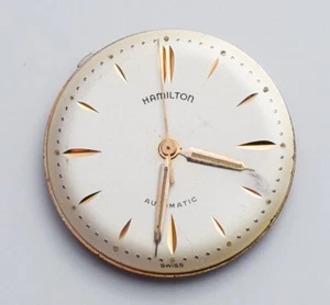 Vintage HAMILTON Cal. 666 Micro Rotor Automatic Watch Movement Dial Hands Ticks - Picture 1 of 2