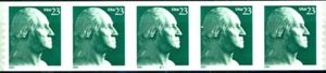 George Washington 2001 S/A Coil Strip of 5 PNC5 Pl B11 MNH Scott's 3475A ~ - Bild 1 von 2