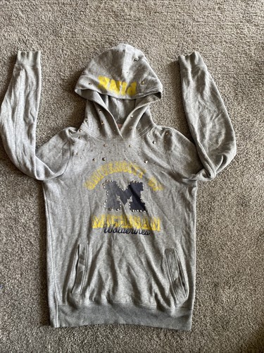 UNDERCOVER Felpa con cappuccio Victoria's Secret ROSA Medium University of Michigan Bling