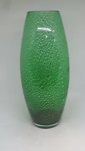 Strathearn Glass Tall Green Glass Vase 34.5cm/13.5" - Picture 1 of 3