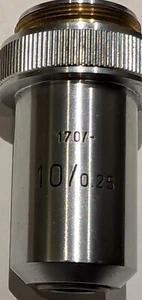Leitz 10X/0,25 Mikroskop Objektiv Objektiv 170mm - Bild 1 von 4