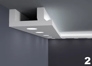 (10 meter) - Deckenleisten, Stuckliesten LED, LED Zierleiste Stuckleiste - Bild 1 von 5