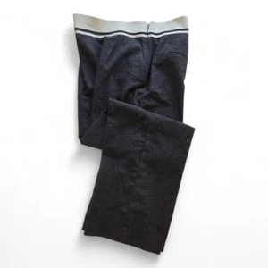 Zara Womens Large Elastic Waist Dark Gray Trousers With Side & Back Pockets Poly - Picture 1 of 7