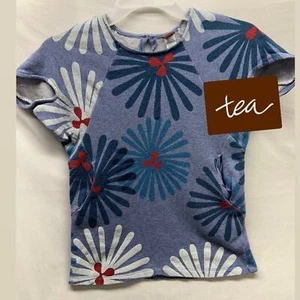 Tea girls dress, thick floral 100% cotton Reiko Dolman size 4 - Picture 1 of 11