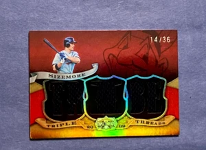 2009 Topps Triple Threads Relics Grady Sizemore #14/36-NMMT-FREE SHIP - Picture 1 of 2
