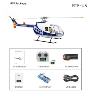 Fly Wing BO105 RC Helicopter 4 Blades GPS H1 Self-Stabilizing One Click Return - Picture 1 of 21