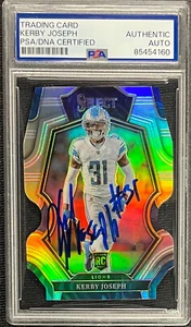 KERBY JOSEPH SIGNED 2022 PANINI SELECT SILVER PRIZM DIE-CUT #135 Rookie PSA/DNA - Picture 1 of 2