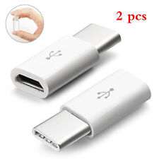 UK 2pc USB Type-C Male 3.1 To MICRO USB Female Converter USB-C Adapter