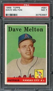 BB - 1958 Topps - #391 - Dave Melton - PSA 7 - NM - Bild 1 von 2
