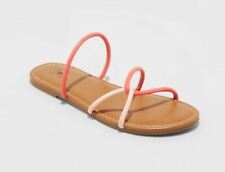 Women's Bali Strappy Slide Sandals Pink - Shade & Shore - SIZE 10