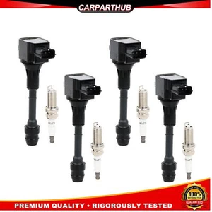 4 bobinas de encendido y bujías para 02-06 Nissan Altima X-Trail Sentra 2,5 L UF350 - Imagen 1 de 18
