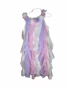 Biscotti Girls Pink Purple Sleeveless Party Swing Dress Dress Sz 7 Yr Boutique - Picture 1 of 9