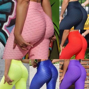 Womens Leggings Anti-Cellulite High Waisted Push Up Yoga Pants TikTok Butt Lift - Picture 1 of 35