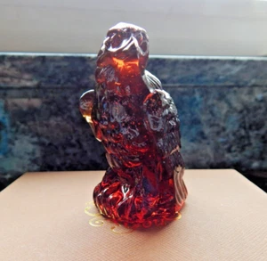 BOYD GLASS "BERNIE" THE EAGLE ~ ROSIE BROWN COLOR ~ 2.5" VINTAGE COLLECTOR GLASS - Picture 1 of 6