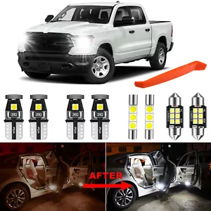 White LED Interior Lights Pack Kit For Dodge Ram 1500 2500 3500 1994-2022 + Tool - Picture 1 of 24