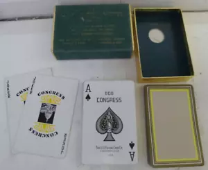 Tarjetas de juego del Congreso 606 + caja - publicidad - vintage completas - Imagen 1 de 5