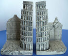 Leaning Tower of Pisa Italy Theme 7" Tall Plaster Mold Bookends TMS 2002