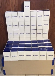 Lot 50 New Casio Display Watch Box-Blue Gift Box Watch Cradle Inst.Manul BOX - Picture 1 of 12