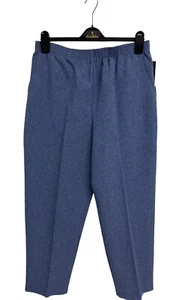 Vintage Briggs Women's Elastic Waist Light Blue Straight Leg Dress Pants Size 16 - Picture 1 of 12