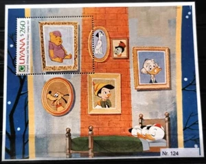 DD2.124 Guyana MNH Disney Cartoons Animation Winnie Pooh Scrooge Pinocchio Pluto - Foto 1 di 6