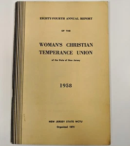1958 Womans Christian Temperance Union 84th Annual Report New Jersey - Picture 1 of 3