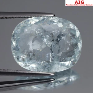 CUSCINETTO IN RAME 10,99 CT CERTIFICATO AIG OVALE (17X14 MM) PARAIBA TORMALINA - Foto 1 di 3