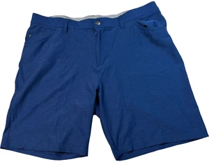 adidas Golf Shorts Mens Navy Size 38 ClimaLite Performance Stretch 3-Stripe - Picture 1 of 5
