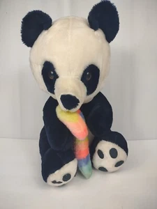 Vintage Wonder Toys Plush Panda Rainbow Candy Cane Christmas Bear Teddy Bear 16" - Picture 1 of 12