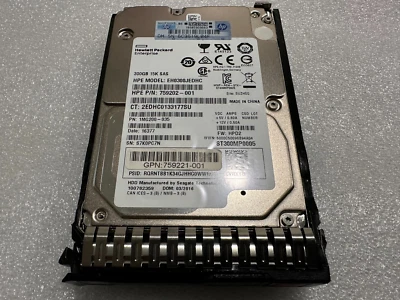 HPE 759202-001 HP G8-G10 300-GB 12G 15K 2.5 SAS HDD W/CADDY - Image 1 of 3